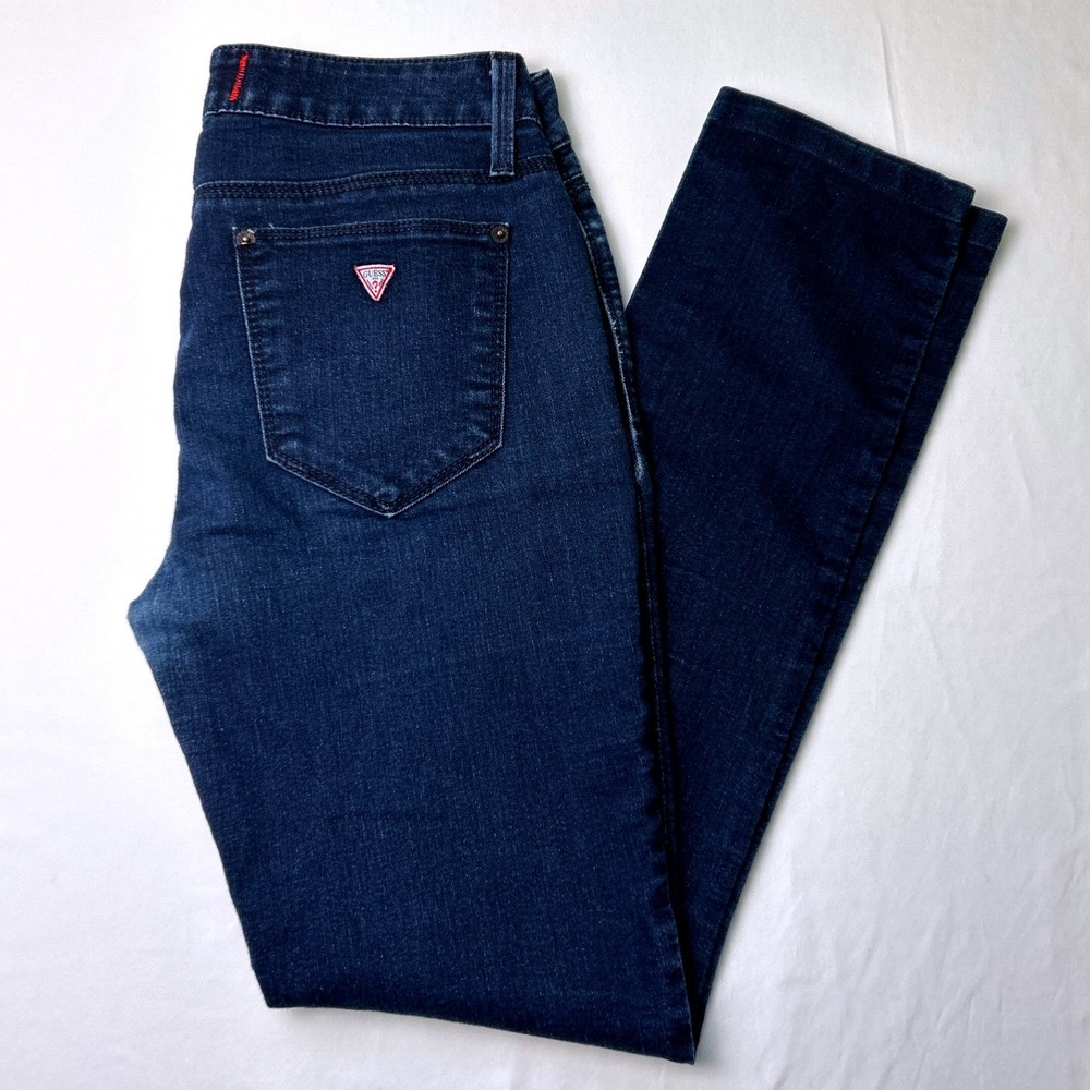 Guess Women Jeans Dark Wash Size 28/6 Sienna Curvy Skinny Mid Rise Stretch Denim